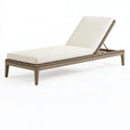 Lettino prendisole 200 x 70 cm in legno e corda beige con schienale reclinabile